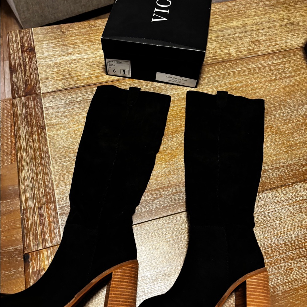 VICI Saint Slouch Black Suede Women's Boots